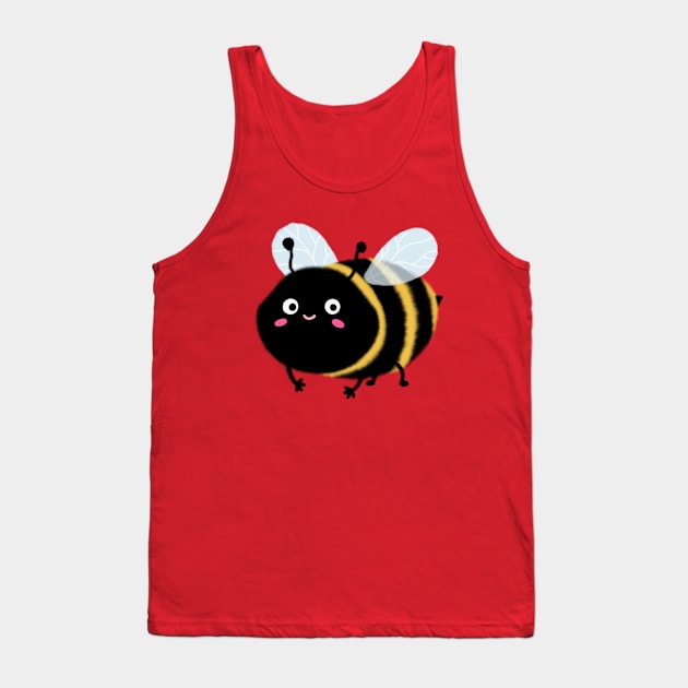 Happy Bumble Bee Tank Top by Doggomuffin 
